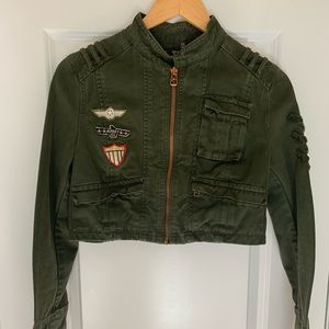 Cropped Military Jacket